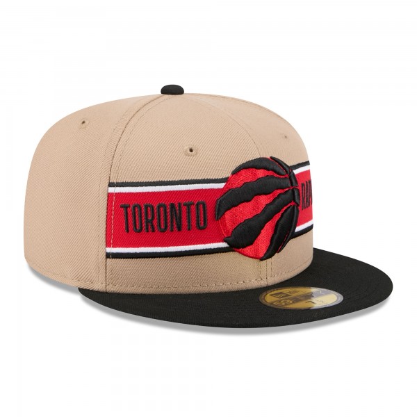 Бейсболка Toronto Raptors New Era Tan/Black 2024 NBA Draft 59FIFTY