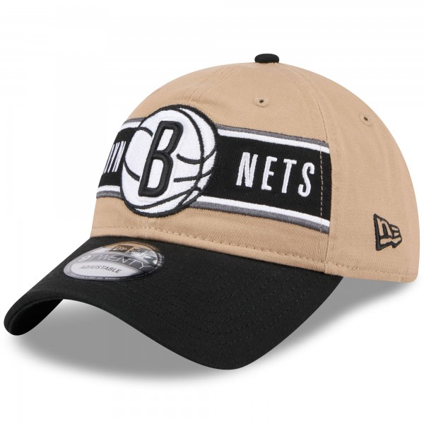 Бейсболка Brooklyn Nets New Era 2024 NBA Draft 9TWENTY - Tan/Black