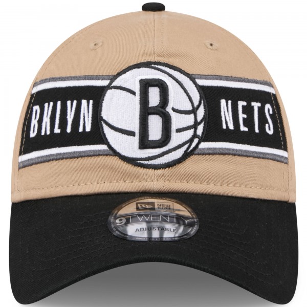Бейсболка Brooklyn Nets New Era 2024 NBA Draft 9TWENTY - Tan/Black