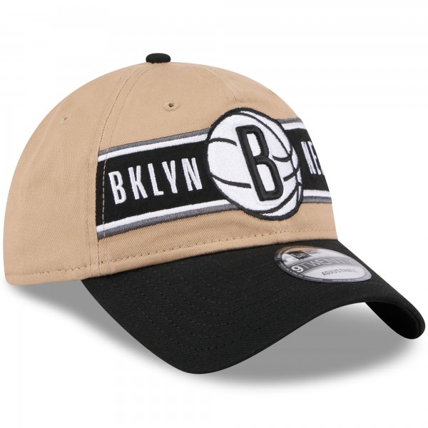 Бейсболка Brooklyn Nets New Era 2024 NBA Draft 9TWENTY - Tan/Black