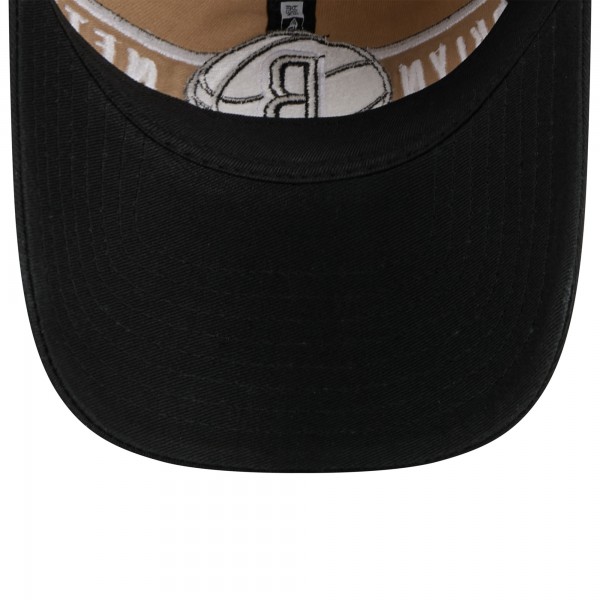 Бейсболка Brooklyn Nets New Era 2024 NBA Draft 9TWENTY - Tan/Black