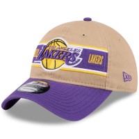 Бейсболка Los Angeles Lakers New Era 2024 NBA Draft 9TWENTY - Tan/Purple