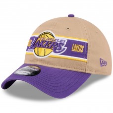Бейсболка Los Angeles Lakers New Era 2024 NBA Draft 9TWENTY - Tan/Purple