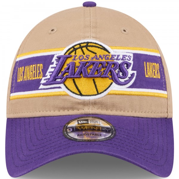 Бейсболка Los Angeles Lakers New Era 2024 NBA Draft 9TWENTY - Tan/Purple