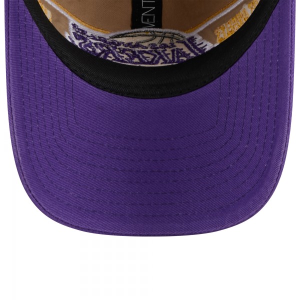Бейсболка Los Angeles Lakers New Era 2024 NBA Draft 9TWENTY - Tan/Purple