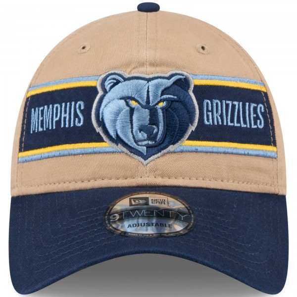 Бейсболка Memphis Grizzlies New Era 2024 NBA Draft 9TWENTY - Tan/Navy