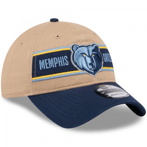 Бейсболка Memphis Grizzlies New Era 2024 NBA Draft 9TWENTY - Tan/Navy