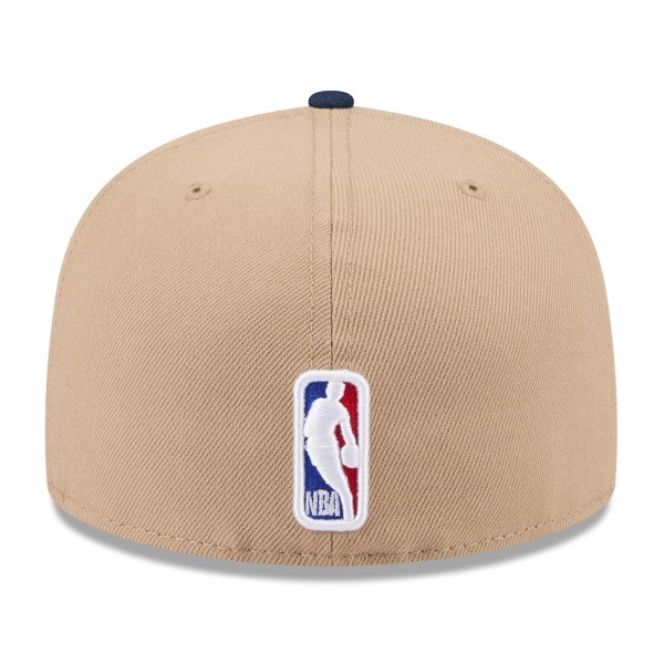 Бейсболка Memphis Grizzlies New Era 2024 NBA Draft 59FIFTY - Tan/Navy