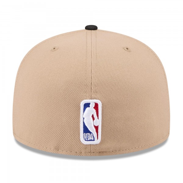 Бейсболка Miami Heat New Era Tan/Black 2024 NBA Draft 59FIFTY