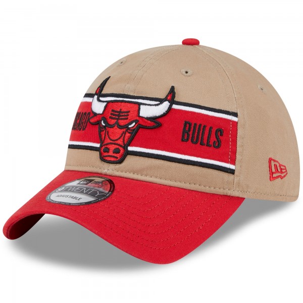 Бейсболка Chicago Bulls New Era 2024 NBA Draft 9TWENTY - Tan/Red