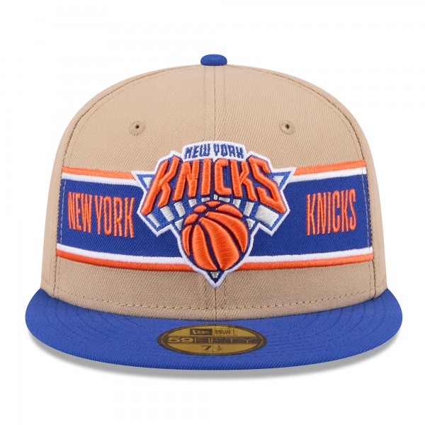 Бейсболка New York Knicks New Era Tan/Blue 2024 NBA Draft 59FIFTY