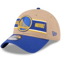 Бейсболка Golden State Warriors New Era 2024 NBA Draft 9TWENTY - Tan/Royal