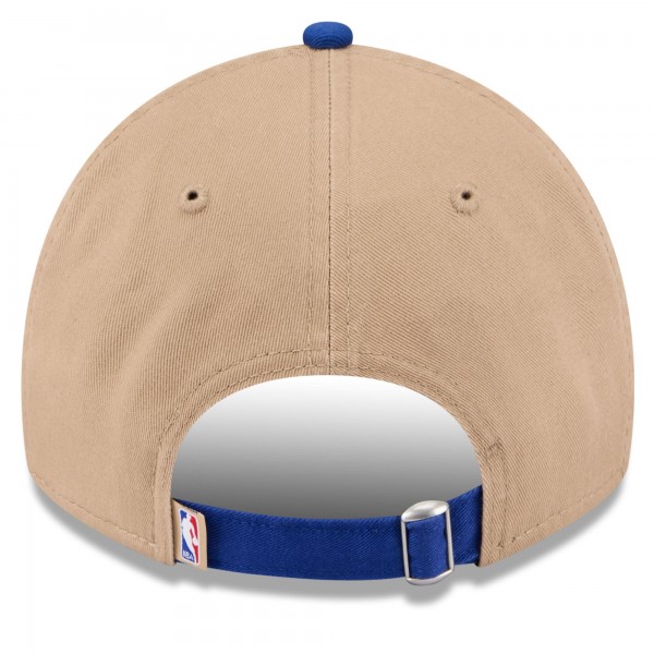 Бейсболка Golden State Warriors New Era 2024 NBA Draft 9TWENTY - Tan/Royal