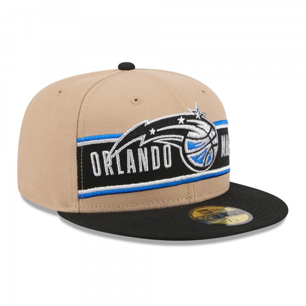 Бейсболка Orlando Magic New Era 2024 NBA Draft 59FIFTY - Tan/Black
