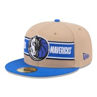 Бейсболка Dallas Mavericks New Era 2024 NBA Draft 59FIFTY - Tan/Blue