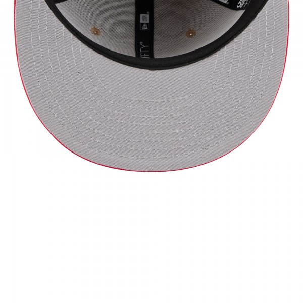 Бейсболка Chicago Bulls New Era 2024 NBA Draft 59FIFTY - Tan/Red