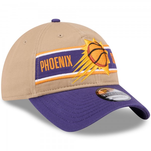 Бейсболка Phoenix Suns New Era Tan/Purple 2024 NBA Draft 9TWENTY