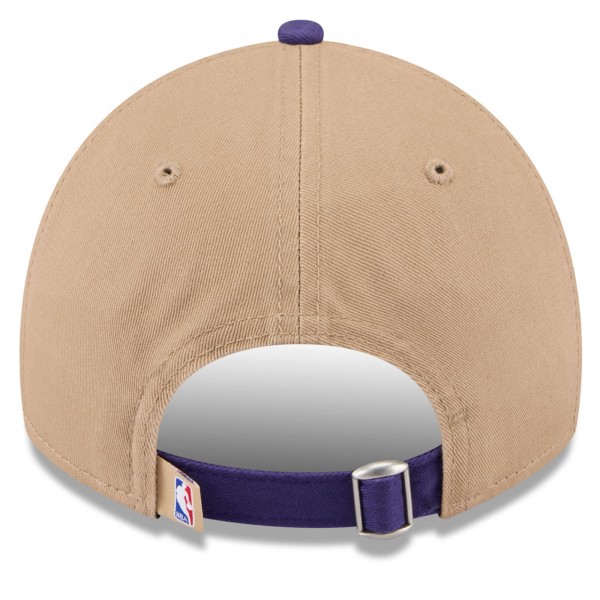 Бейсболка Phoenix Suns New Era Tan/Purple 2024 NBA Draft 9TWENTY