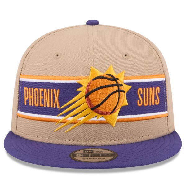 Бейсболка Phoenix Suns New Era Tan/Purple 2024 NBA Draft 9FIFTY