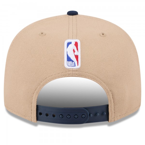Бейсболка New Orleans Pelicans New Era Tan/Navy 2024 NBA Draft 9FIFTY