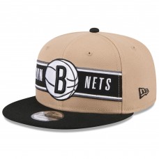 Бейсболка Youth Brooklyn Nets New Era Tan/Black 2024 NBA Draft 9FIFTY