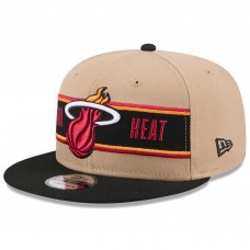 Бейсболка Youth Miami Heat New Era Tan/Black 2024 NBA Draft 9FIFTY