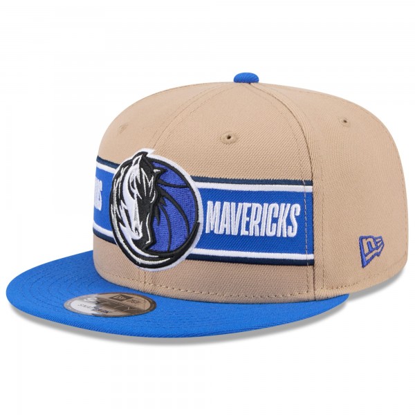 Бейсболка Dallas Mavericks New Era 2024 NBA Draft 9FIFTY - Tan/Blue