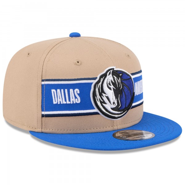 Бейсболка Dallas Mavericks New Era 2024 NBA Draft 9FIFTY - Tan/Blue