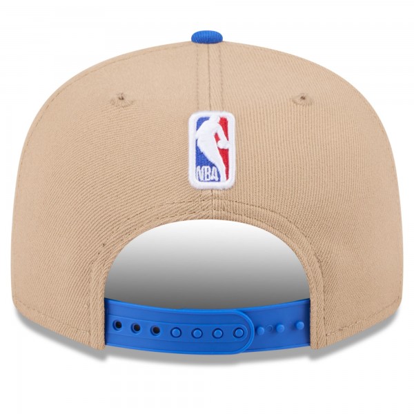 Бейсболка Dallas Mavericks New Era 2024 NBA Draft 9FIFTY - Tan/Blue
