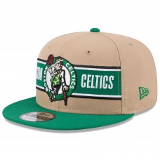 Бейсболка Boston Celtics New Era 2024 NBA Draft 9FIFTY - Tan/Kelly Green