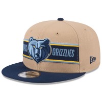 Бейсболка Memphis Grizzlies New Era 2024 NBA Draft 9FIFTY - Tan/Navy