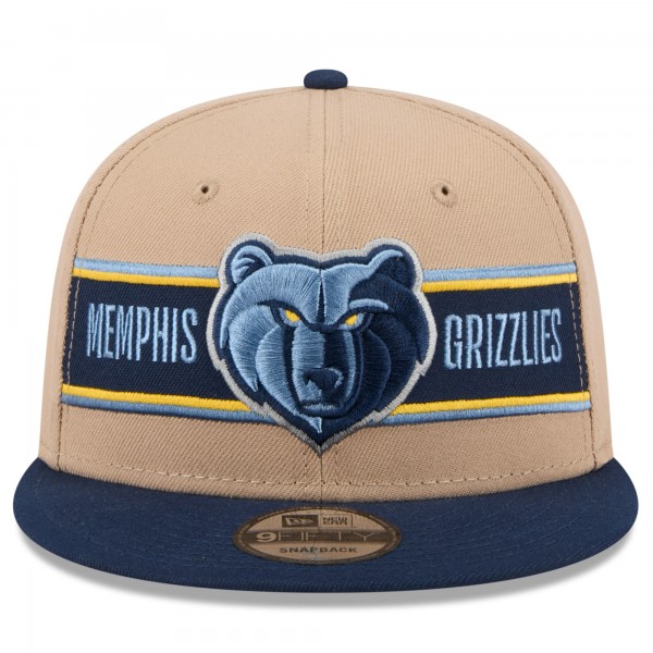 Бейсболка Memphis Grizzlies New Era 2024 NBA Draft 9FIFTY - Tan/Navy