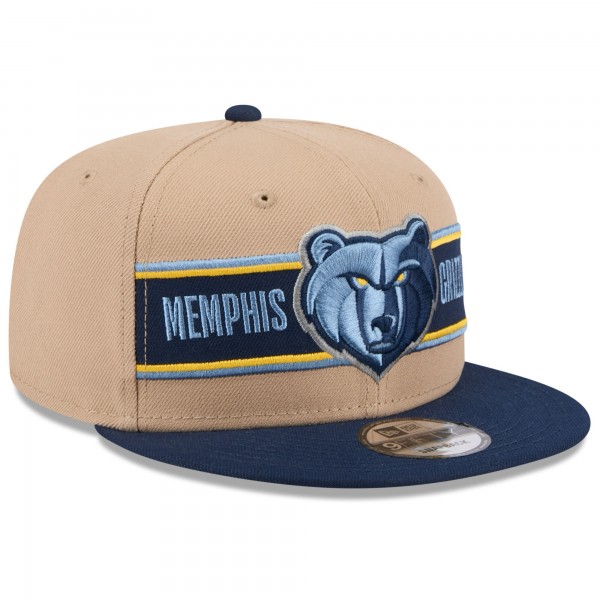 Бейсболка Memphis Grizzlies New Era 2024 NBA Draft 9FIFTY - Tan/Navy