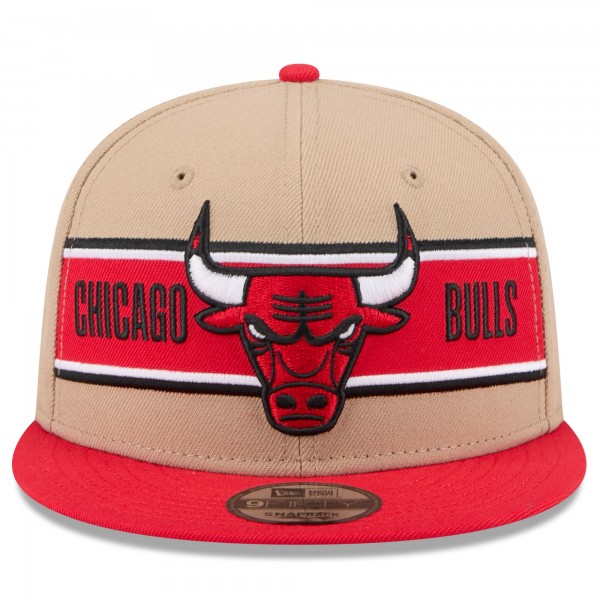 Бейсболка Chicago Bulls New Era 2024 NBA Draft 9FIFTY - Tan/Red