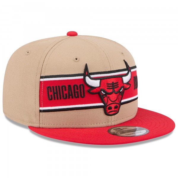 Бейсболка Chicago Bulls New Era 2024 NBA Draft 9FIFTY - Tan/Red