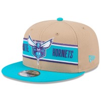 Бейсболка Charlotte Hornets New Era 2024 NBA Draft 9FIFTY - Tan/Teal