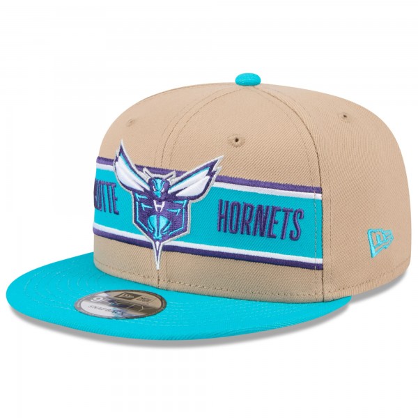 Бейсболка Charlotte Hornets New Era 2024 NBA Draft 9FIFTY - Tan/Teal