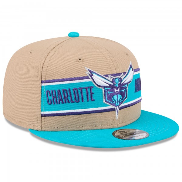 Бейсболка Charlotte Hornets New Era 2024 NBA Draft 9FIFTY - Tan/Teal