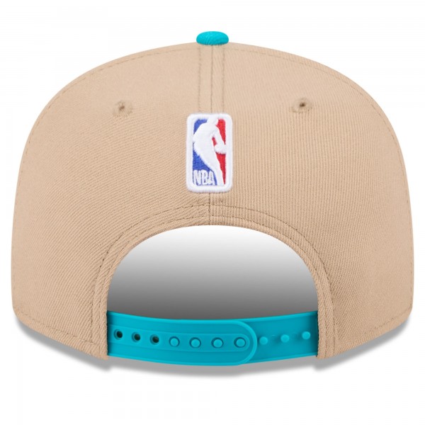 Бейсболка Charlotte Hornets New Era 2024 NBA Draft 9FIFTY - Tan/Teal