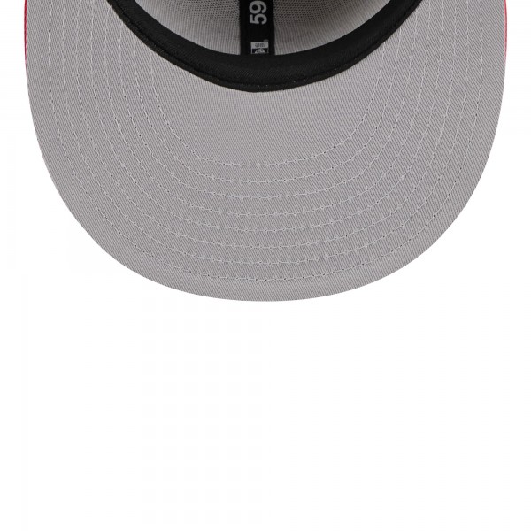 Бейсболка Atlanta Hawks New Era 2024 NBA Draft 59FIFTY - Tan/Red