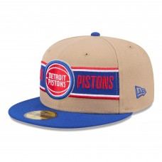 Бейсболка Detroit Pistons New Era Tan/Blue 2024 NBA Draft 59FIFTY