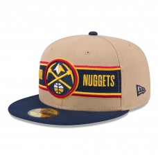 Бейсболка Denver Nuggets New Era Tan/Navy 2024 NBA Draft 59FIFTY