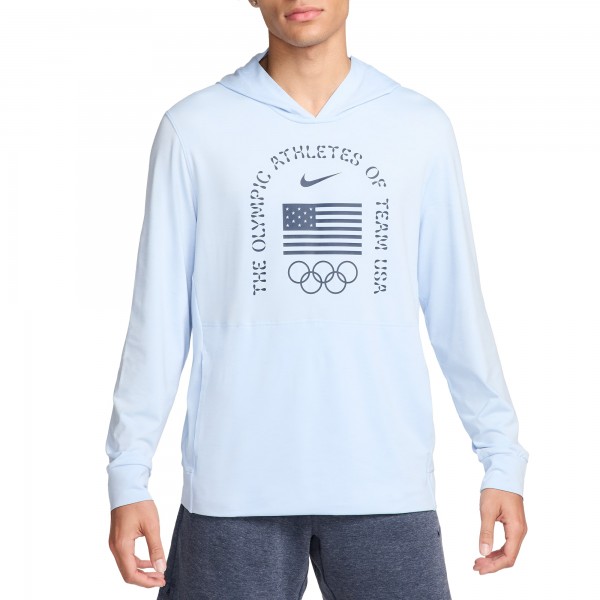 Толстовка Футболка Team USA Nike Restore Yoga Long Sleeve - Light Blue