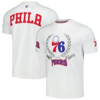 Unisex Philadelphia 76ers FISLL White Heritage Crest T-Shirt
