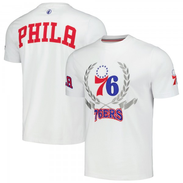 Unisex Philadelphia 76ers FISLL White Heritage Crest T-Shirt