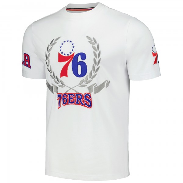 Unisex Philadelphia 76ers FISLL White Heritage Crest T-Shirt