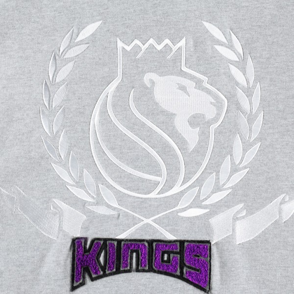 Толстовка Sacramento Kings Heritage Crest - Heather Gray