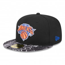 New York Knicks New Era Coral Reef Visor 59FIFTY Fitted Hat - Black