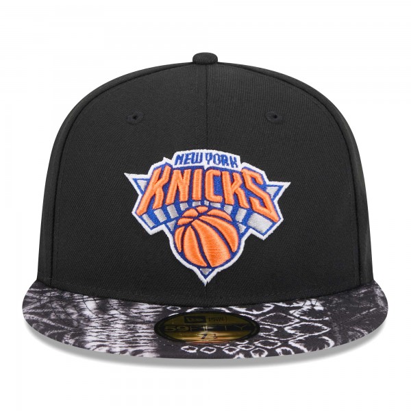 Бейсболка New York Knicks New Era Coral Reef Visor 59FIFTY - Black
