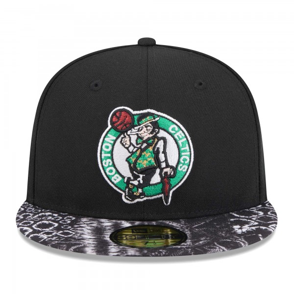 Бейсболка Boston Celtics New Era Coral Reef Visor 59FIFTY - Black